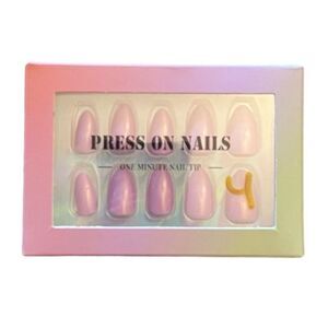 🤯5/$20🤯 Press On Nails Lavender Medium Length Almond Shape NWT